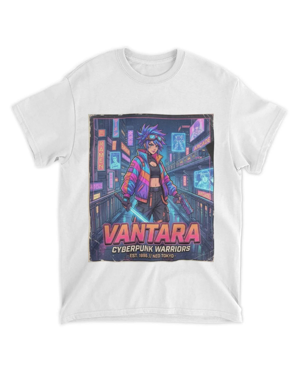 Retro 90s Anime Cyberpunk Warrior T-Shirt