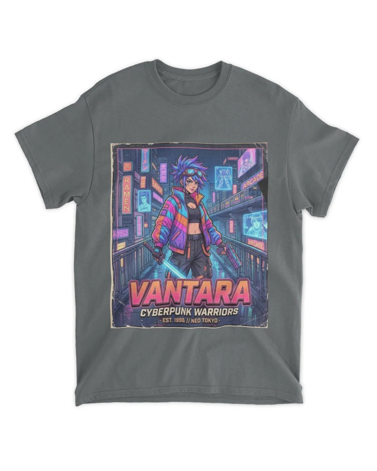 Retro 90s Anime Cyberpunk Warrior T-Shirt