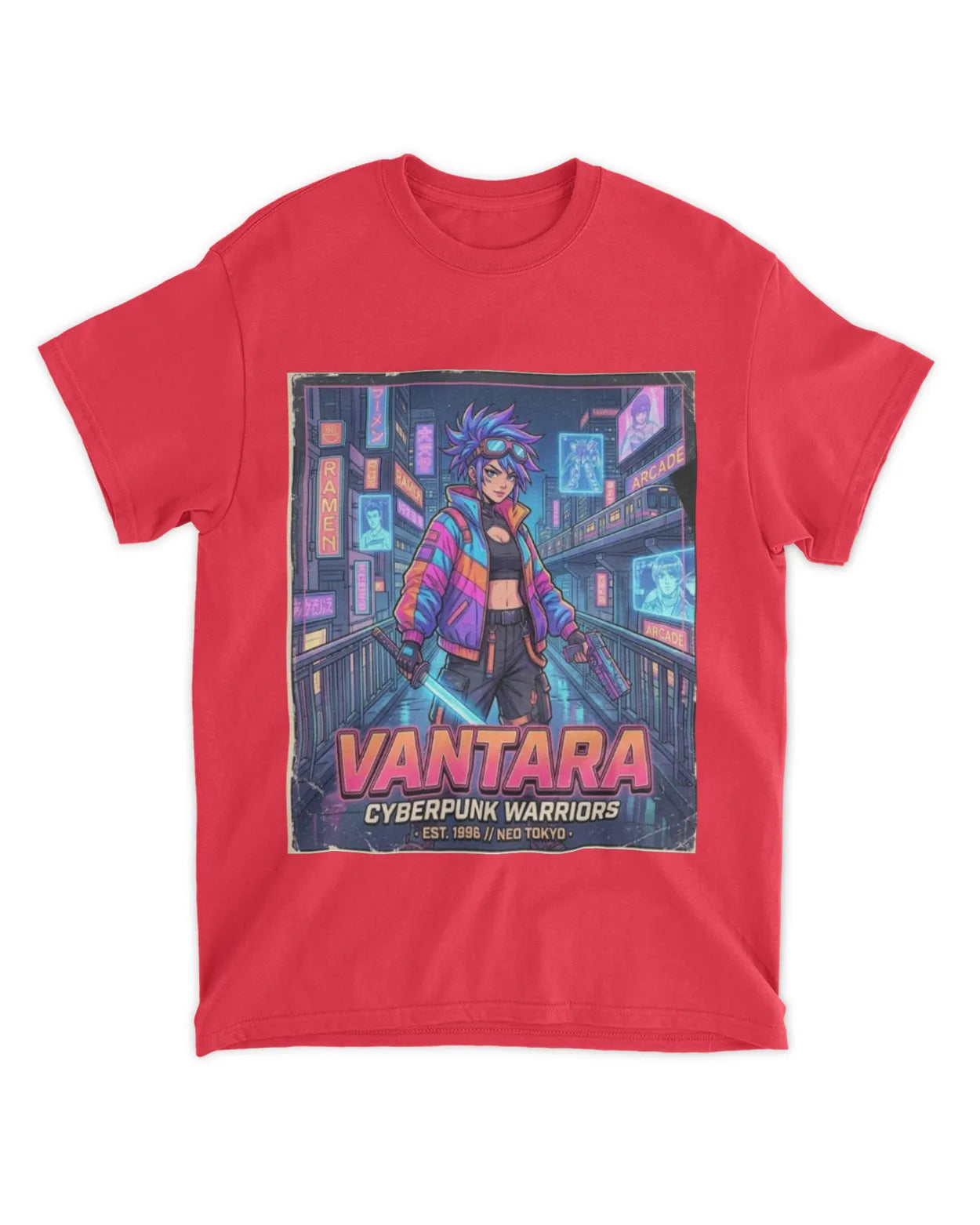 Retro 90s Anime Cyberpunk Warrior T-Shirt