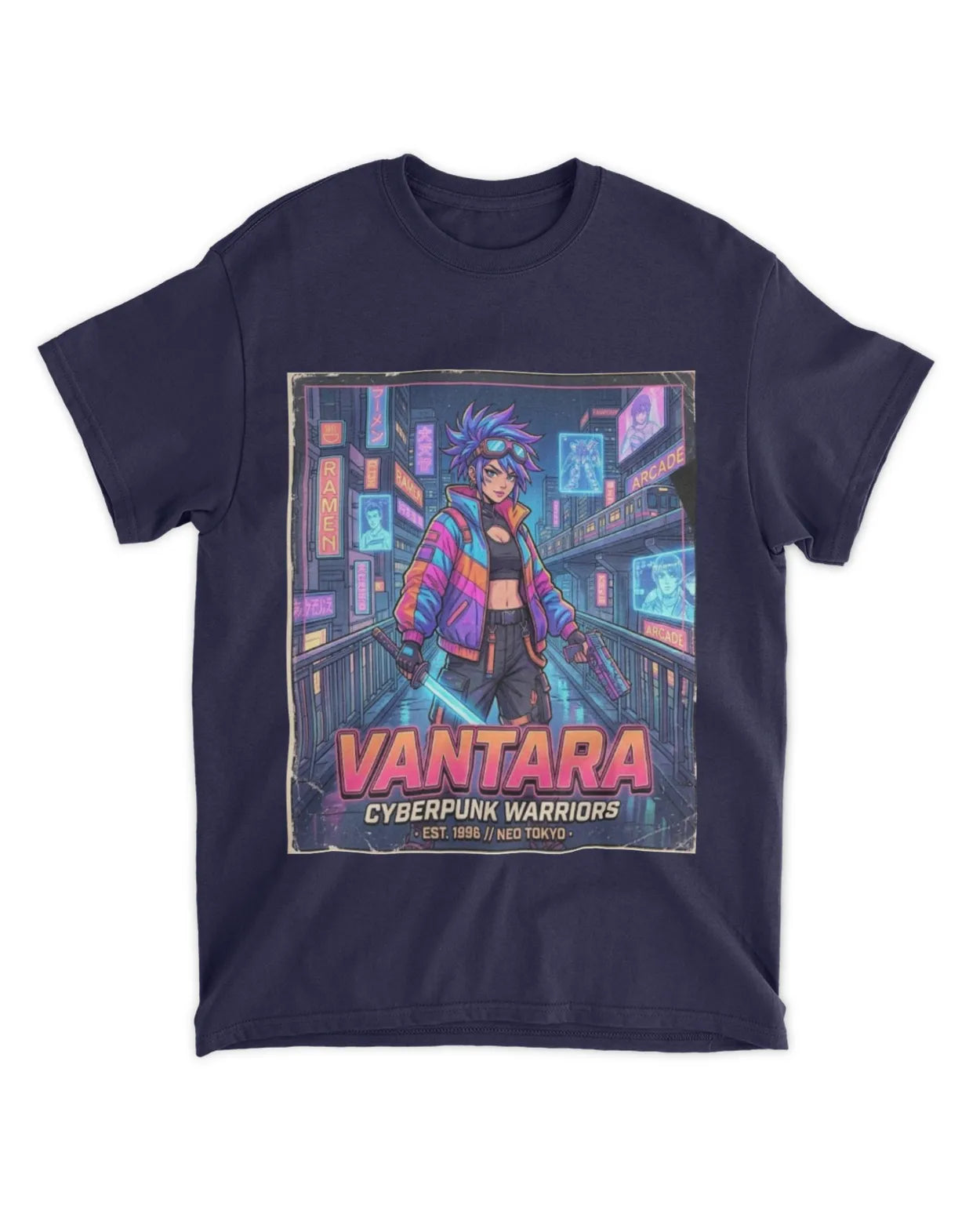 Retro 90s Anime Cyberpunk Warrior T-Shirt