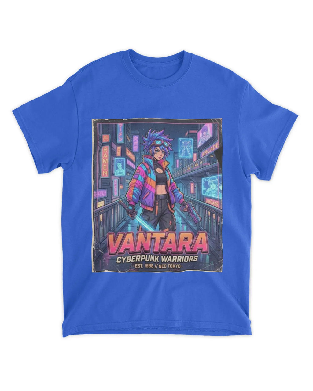 Retro 90s Anime Cyberpunk Warrior T-Shirt